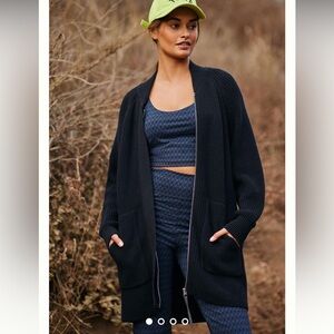 Varley Maybelle Zip-Front Cardigan Sweater Sz XS